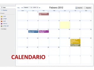 Aburrimiento	
  
CALENDARIO	
  
 