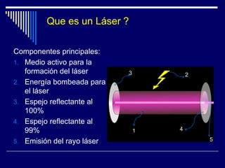 Inventores del Láser(Patentado en 1960)Charles Hard Townes (1915)Premio Nobel de Física en 1964Arthur Leonard Schawlow (1921)Premio Nobel de Física en 1981