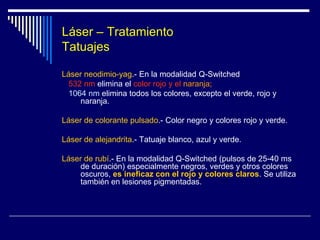TIPOS DE LASERLaser CO2Onda FraccionadaNueva tecnología con un tiempo de recuperación  excelente, uso cosmético, efecto ablativo para rejuvenecimiento cutáneo.