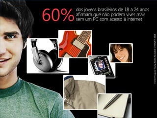 60%




Fonte: Pesquisa Young Adults Revealed, SYNOVATE 2008
 