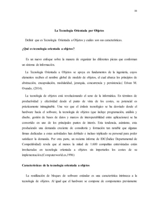 Tecnologia orientada por_objeto