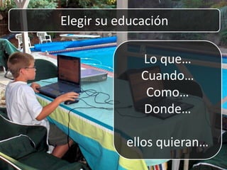 Elegir su educaciónLo que…Cuando…Como…Donde…ellos quieran… 