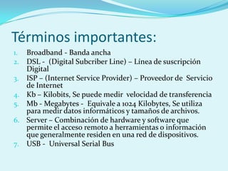 Tecnologias para acceder a Internet