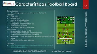 Nuevas tecnologías aplicadas al fútbol (II). Pizarra Táctica