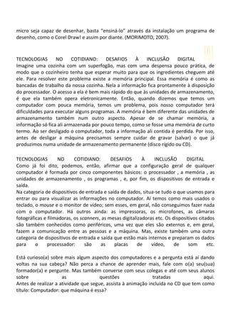 Tecnologias no cotidiano