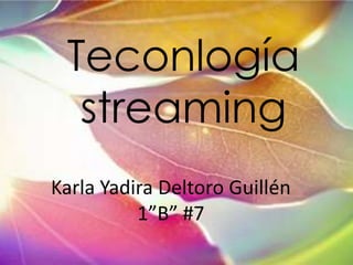 Teconlogíastreaming Karla Yadira Deltoro Guillén 1”B” #7 