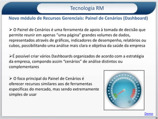Tecnologia RMNovaInterface com Usuário: Atalhos para execuçãoFuncionalidades podem também serem arrastadas para o desktop e funcionarem como atalhos do WindowsDemo