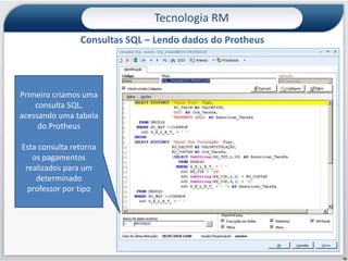 Tecnologia RMNova interface das visões:Anexos - GráficosCrie e adicione Gráficos para complementar os cadastros padrão do RMVisão de dados padrão: quando navegamos pelos registros o gráfico anexo é atualizado automaticamenteDemo36