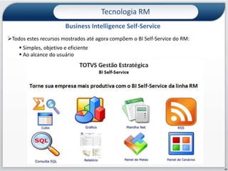 É possível criar vários Dashboards organizados de acordo com a estratégia da empresa, compondo assim “cenários” de análise distintos ou complementares