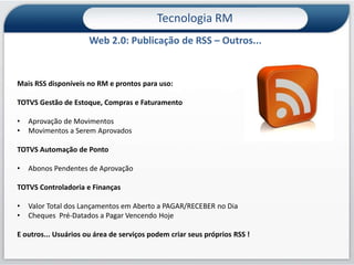 Tecnologia RMCubos: Novo RM BISO RM BIS oferece agora uma nova versão de CUBO, com mais recursos na manipulação dos dados e melhorias no desempenho
