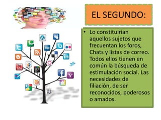 John Suler Dos modelos básicos de la
hipotética Adicción
• El primero hace
referencia a aquellos
sujetos muy aficionados
e interesados por sus
ordenadores que utilizan
la Red para recoger
información, jugar en
solitario, obtener nuevos
programas, etc. pero sin
establecer ningún tipo de
contacto interpersonal.
 