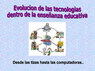 Evolucion de las tecnologias dentro de la enseñanza educativa Desde las tizas hasta las computadoras.. 