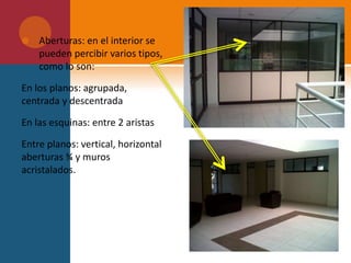 Localización: En el Instituto Tecnológico de Colima; en Villa de Alvares, Colima.INTEGRACION DEL ESPACIOSon los elementos que componen al espacio.Elementos horizontales:Un plano base que se forma por el piso del edificioUn plano predominante que en este caso seria la cubierta de la planta baja, que también es el piso de la planta alta.