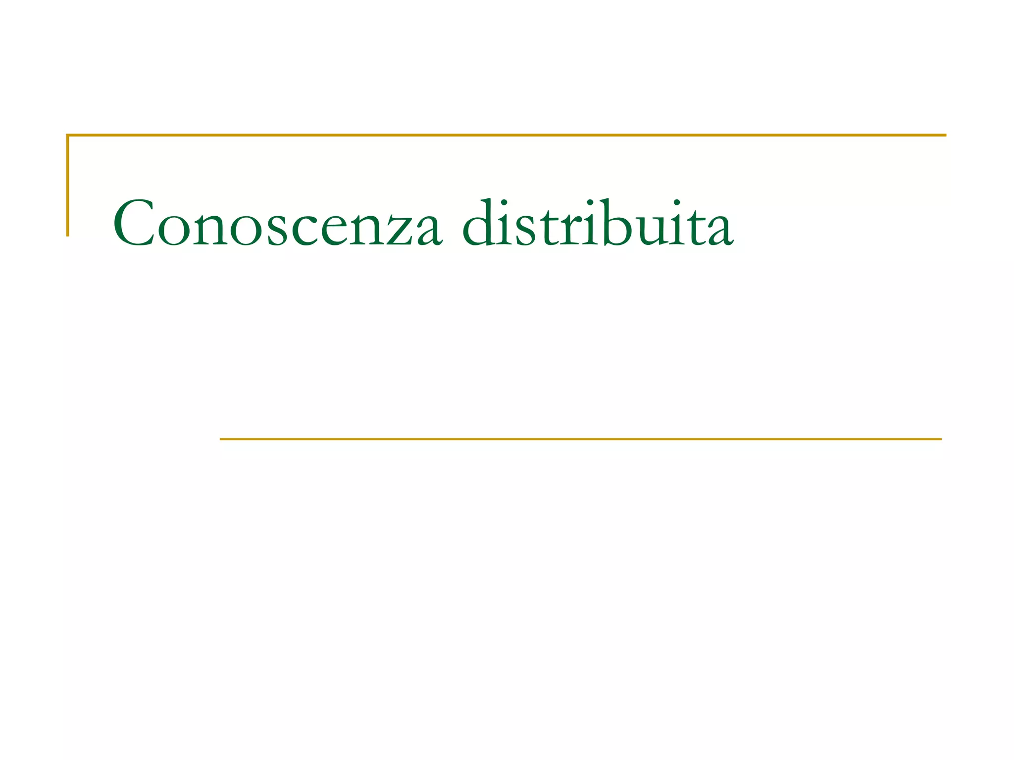 Conoscenza distribuita 