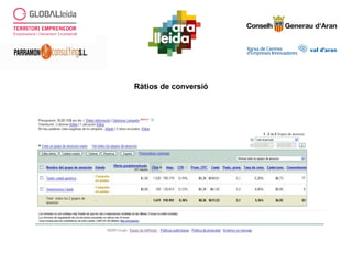 Ràtios de conversió
 