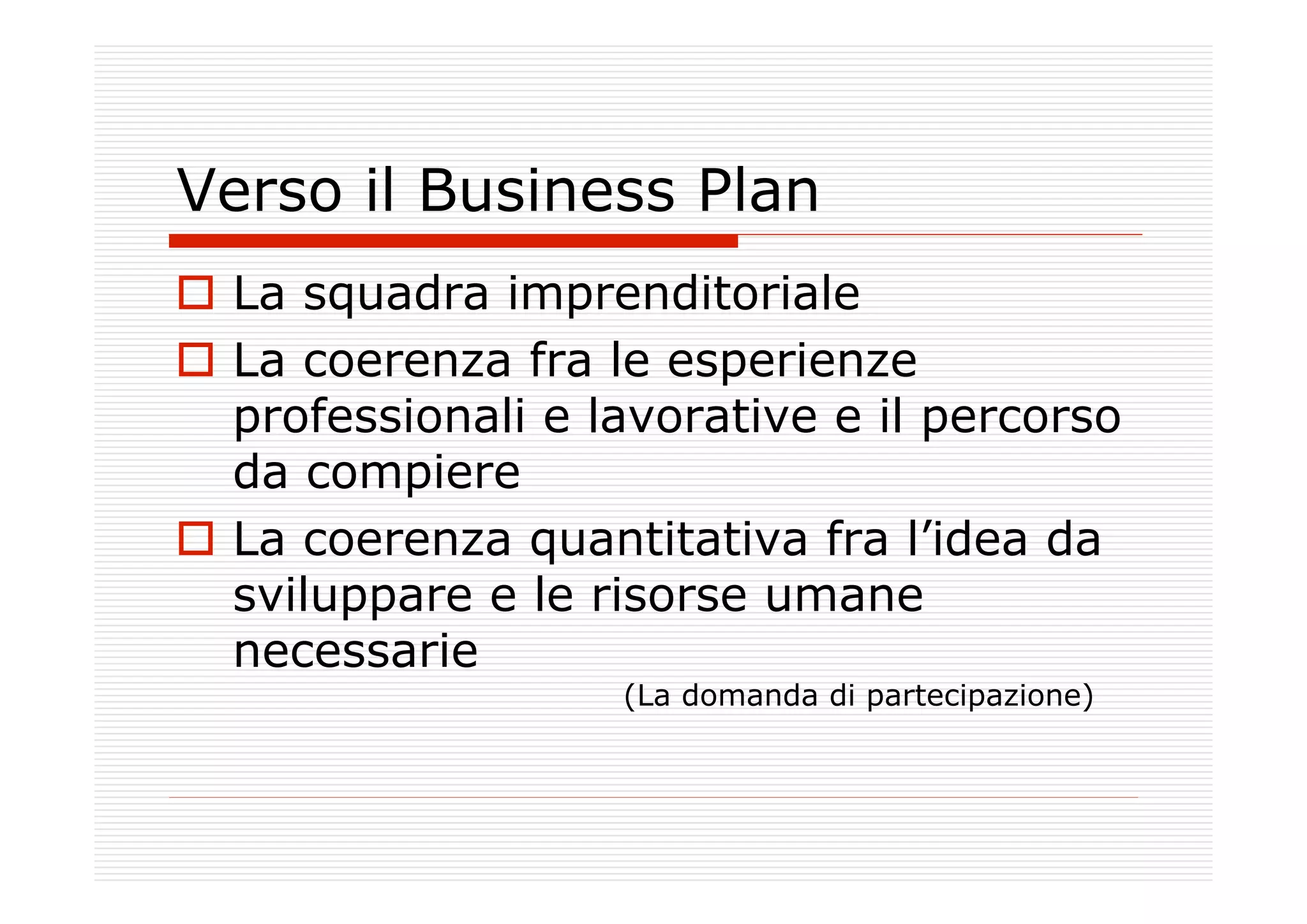 Verso la mia impresa fra innovazione e creatività