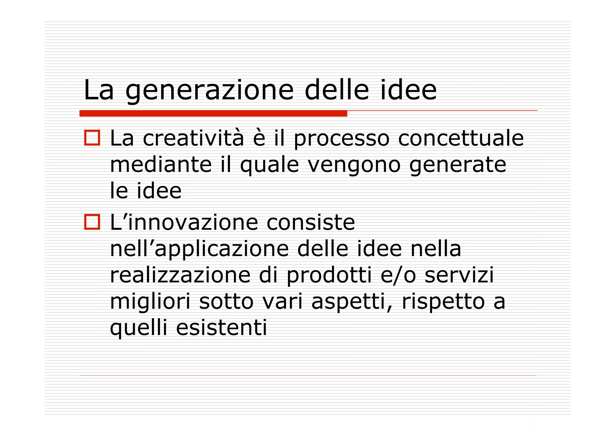 Verso la mia impresa fra innovazione e creatività