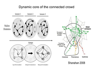 Dynamic core of the connected crowd 
 