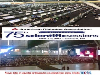 Nuevos datos en seguridad cardiovascular con antidiabéticos orales. Estudio
 