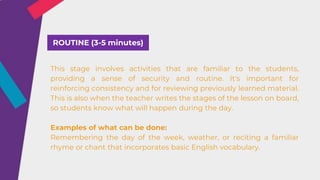 TEC Pre-primary The Stages of a Lesson PPT | PPTX