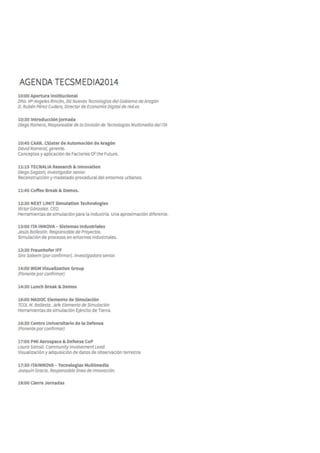 Jornadas de Innovación Tecnológica Multimedia - TECSMEDIA 2014