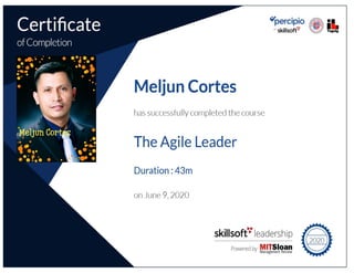 SKILL SOFT Tectoc certificate_agile_leader