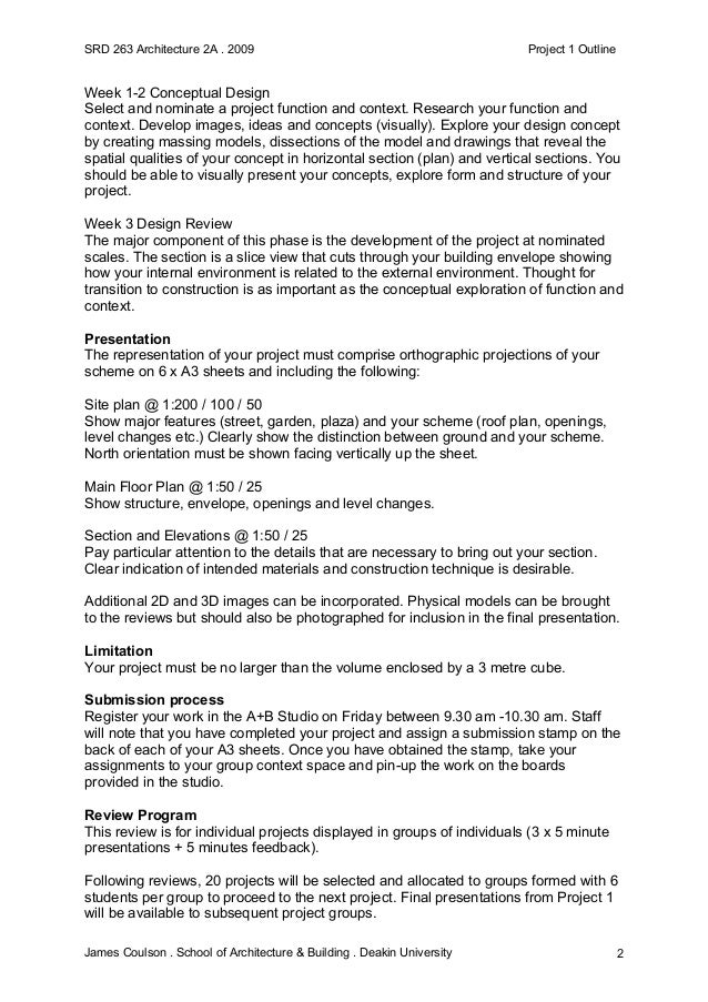 architectural design brief template pdf