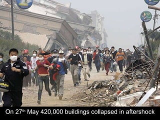 On 27 th  May 420,000 buildings collapsed in aftershock 