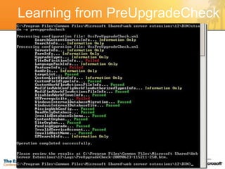 Learning from PreUpgradeCheck