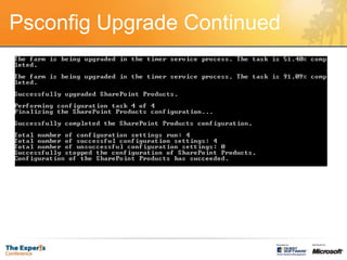 Psconfig Upgrade Continued
