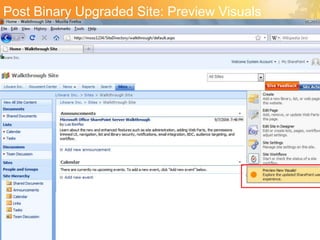 Post Binary Upgraded Site: Preview Visuals