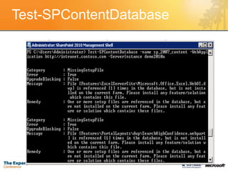 Test-SPContentDatabase