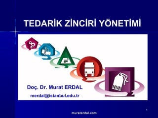 muraterdal.commuraterdal.com
11
TEDARİK ZİNCİRİ YÖNETİMİ
Doç. Dr. Murat ERDAL
merdal@istanbul.edu.tr
 