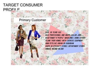 TARGET CONSUMER
PROFILE
Primary Customer
 