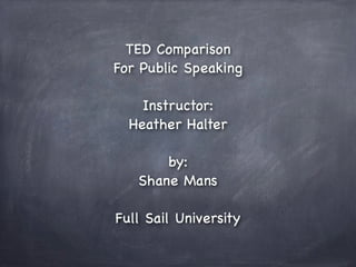 Ted comparison