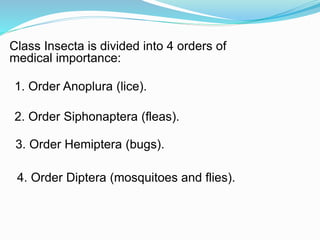 Medical Insecta medical importance of ARTHROPODS | PPTX