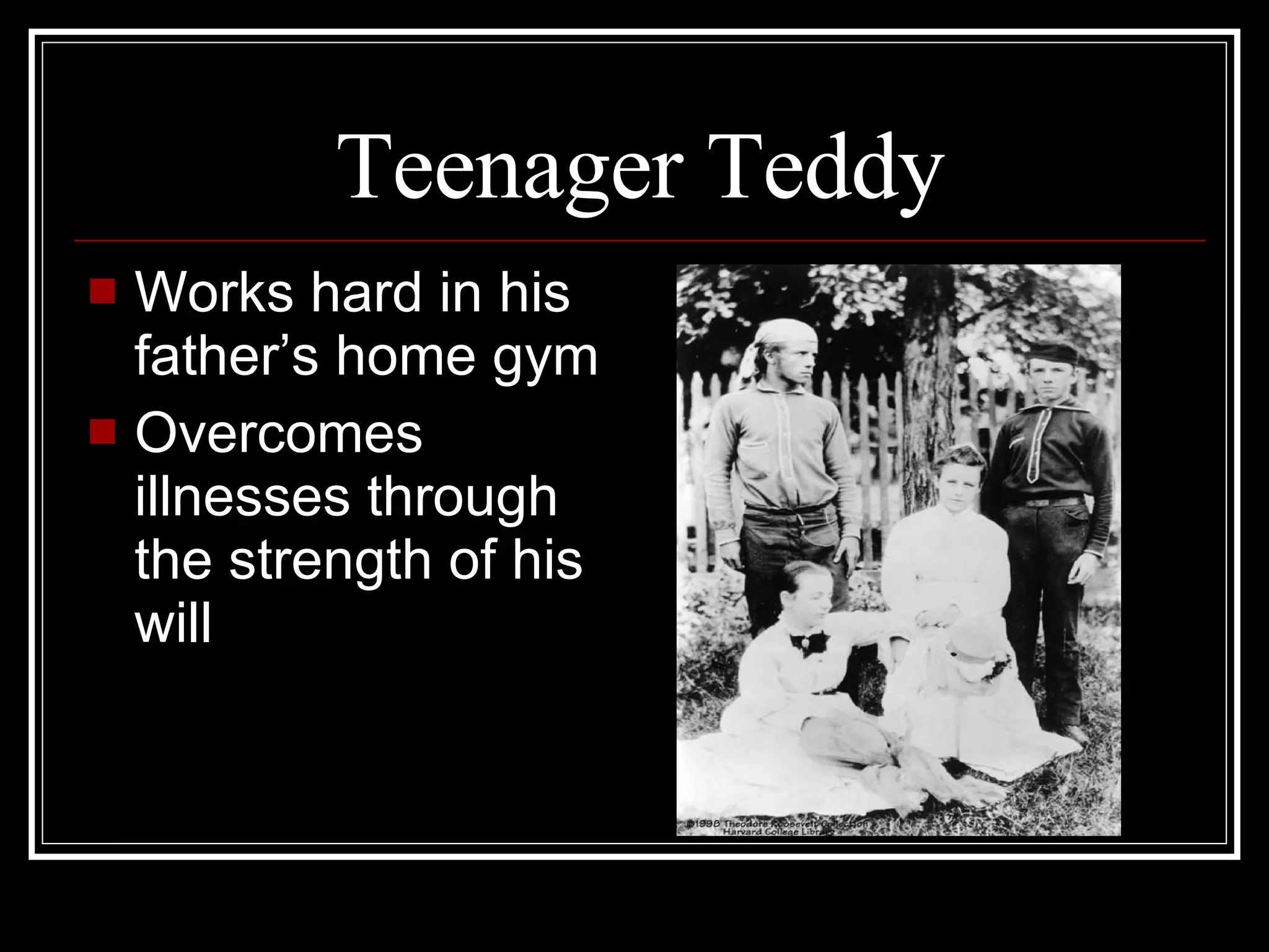 Teenager Teddy Works hard in his father’s home gym Overcomes illnesses through the strength of his will 
