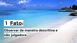 1 Fato:
Observar de maneira descritiva e
não julgadora

 