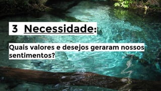 3 Necessidade:
Quais valores e desejos geraram nossos
sentimentos?

 