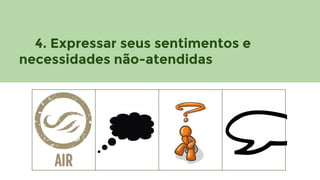 4. Expressar seus sentimentos e
necessidades não-atendidas

 