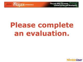 Please complete
 an evaluation.
 