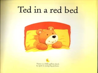 Ted in a red bed 