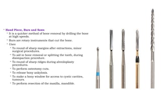 ted instruments of omfs.pptx for dental students | PPTX