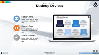 w w w . D o m a i n . c o m Page 50
www.MainSlide.com
© All Rights Reserved.
Confidential
Feature One
Lorem ipsum dolor sit amet,
consectetur adipisicing elit,
sed
Feature Two
Lorem ipsum dolor sit amet,
consectetur adipisicing elit,
sed
Feature Three
Lorem ipsum dolor sit amet,
consectetur adipisicing elit,
sed
F e a t u r e s S l i d e s
Desktop Devices
 
