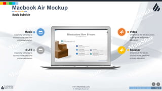w w w . D o m a i n . c o m Page 66
www.MainSlide.com
© All Rights Reserved.
Confidential
4 LTE
Creativity is the key to
success in the great and
primary education
Speaker
Creativity is the key to
success in the great and
primary education
Music
Creativity is the key to
success in the great and
primary education
Video
Creativity is the key to success
in the great and primary
education
Macbook Air Mockup
Basic Subtitle
 