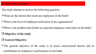 Assessment of Motivational Factors and Their Impact on Employee ...
