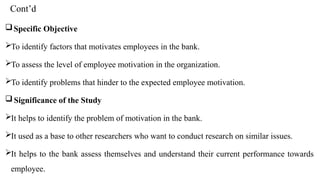 Assessment of Motivational Factors and Their Impact on Employee ...