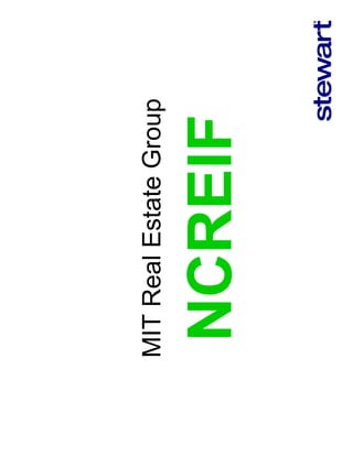 MIT Real Estate Group

 NCREIF
 