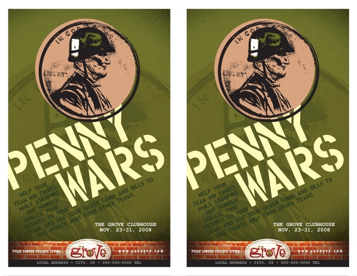 ted rollins the penny wars penny wars flyer