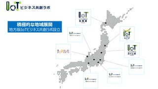 積極的な地域展開
地方版IoTビジネス共創ラボ設立
 